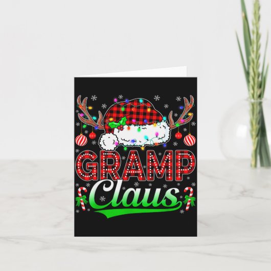 Gramp Claus Christmas Lights Matching Family Xmas カード (正面)