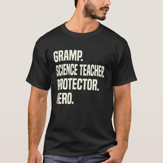 Gramp Science Teacher Protector Hero Grandpa Profe Tシャツ (正面)