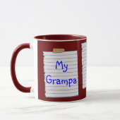 Grampaのマグのための愛ノート マグカップ (左)