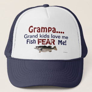 Grampaの…壮大な子供は私を愛します魚は私を帽子恐れています キャップ