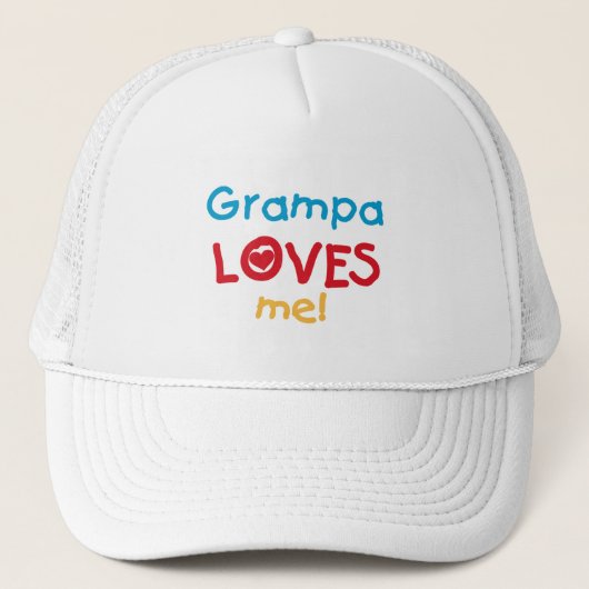 Grampa Loves Me Tシャツとギフト キャップ (正面)