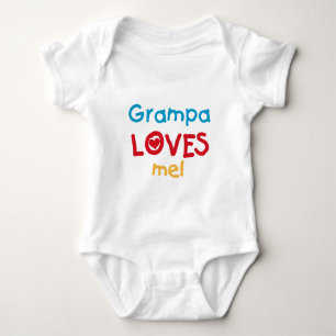 Grampa Loves Me Tシャツとギフト ベビーボディスーツ