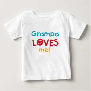 Grampa Loves Me Tシャツとギフト ベビーTシャツ