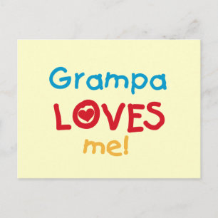 Grampa Loves Me Tシャツとギフト ポストカード