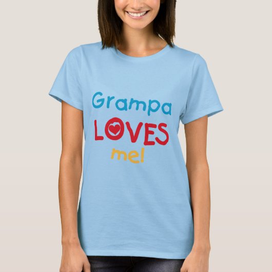 Grampa Loves Me Tシャツとギフト Tシャツ (正面)