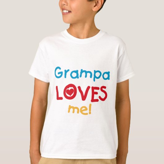 Grampa Loves Me Tシャツとギフト Tシャツ (正面)