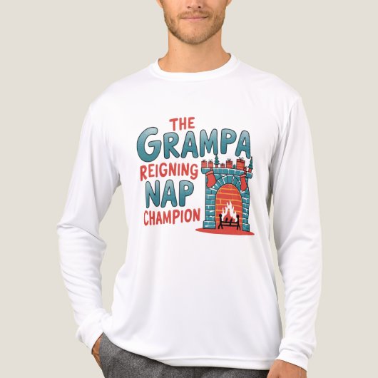 Grampa Reigning Nap Champion Christmas トライブレンドＴシャツ (正面)