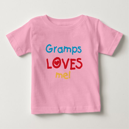 Grampsが私のTシャツとギフトを愛する ベビーTシャツ (正面)