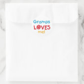 Grampsが私のTシャツとギフトを愛する ラウンドシール (バッグ)