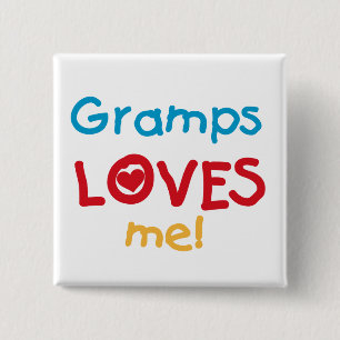 Grampsが私のTシャツとギフトを愛する 缶バッジ