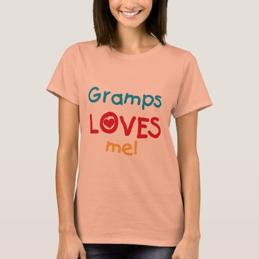 Grampsが私のTシャツとギフトを愛する Tシャツ (正面)