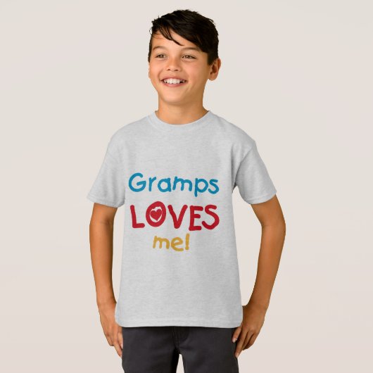 Grampsが私のTシャツとギフトを愛する Tシャツ (正面フル)