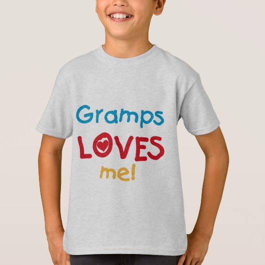 Grampsが私のTシャツとギフトを愛する Tシャツ (正面)