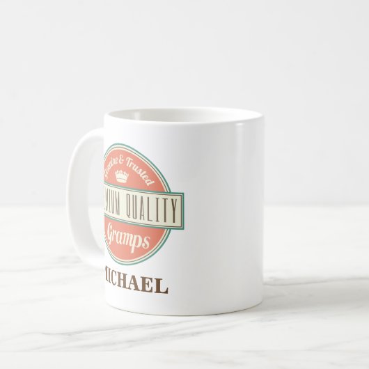 Grampsのパーソナライズなオフィスのマグのギフト コーヒーマグカップ (正面左)