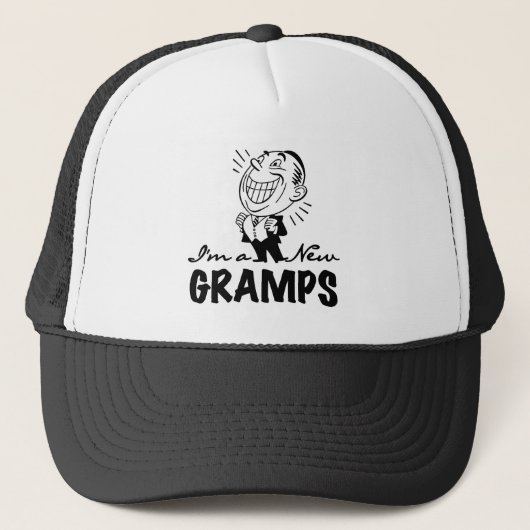 Grampsの微笑の新しいTシャツおよびギフト キャップ (正面)