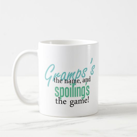 Grampsは名前およびゲームをだめにすることです コーヒーマグカップ (左)