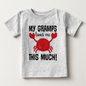 Grampsは私をこの多くの孫のTシャツ愛します ベビーTシャツ (正面)