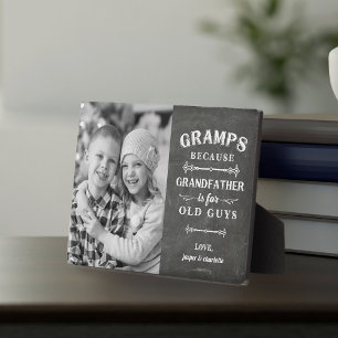 Gramps祖父の父の日の子供の写真 フォトプラーク