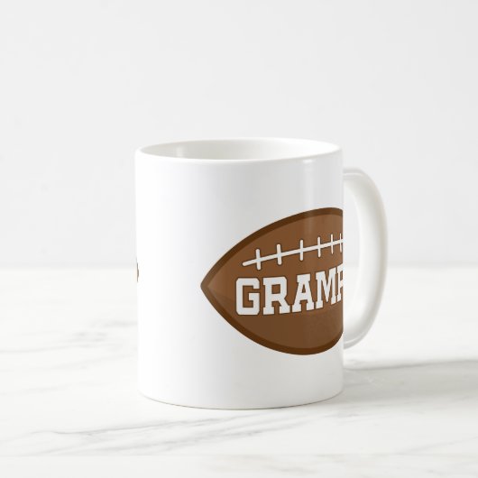 Grampyのフットボールのギフトのアイディア コーヒーマグカップ (正面右)