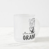 Grampyの微笑の新しいTシャツおよびギフト フロストグラスマグカップ (正面右)