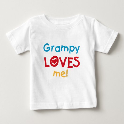 Grampyは私をTシャツおよびギフト愛します ベビーTシャツ (正面)