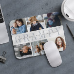 Grampy写真カスタムコラージュの孫の名前 マウスパッド<br><div class="desc">この写真カッコいいコラージュの口を使って最高のおじいちゃんのまわりにのためのギフトを作成する。テンプレートを使用して6枚の写真を追加し、彼の孫の名前または中央のメッセージでパーソナライズしカスタムて、ソフトな灰色のレタリングで"GRAMPY"にオーバーレイ。父の日素晴らしや祖父母の日に贈り物をする！</div>