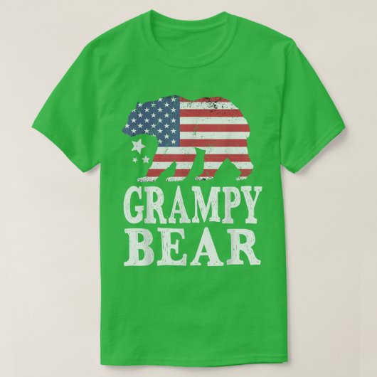 Grampy Bear Patriotic Flag Matching Family 4th Of  Tシャツ (デザイン正面)