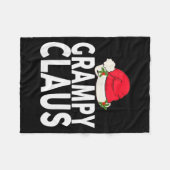 Grampy Claus Christmas Family Group Matching Pajam フリースブランケット (正面(横))