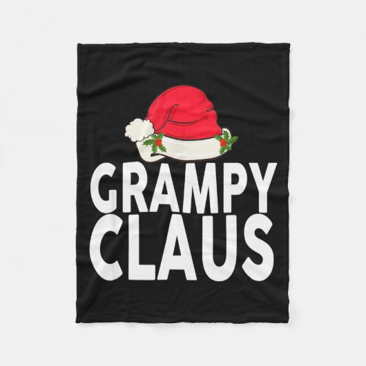 Grampy Claus Christmas Family Group Matching Pajam フリースブランケット (正面)
