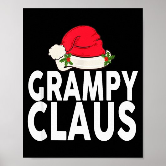 Grampy Claus Christmas Family Group Matching Pajam ポスター (正面)