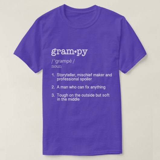 Grampy Definition    TFunny Father's DayギフトTee  Tシャツ (デザイン正面)