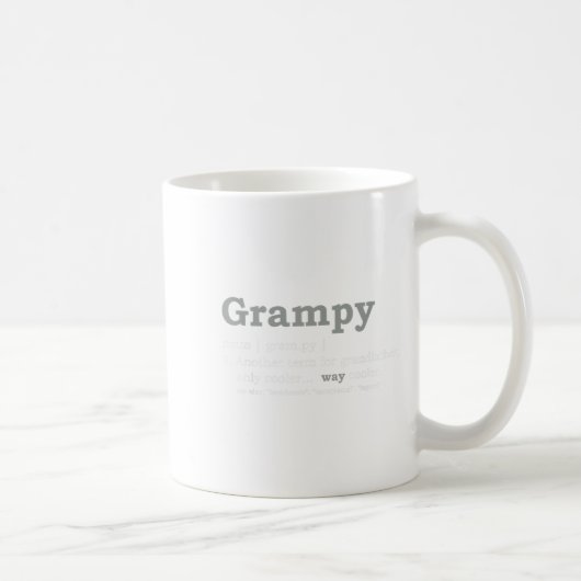 Grampy Design_ Funny Definition コーヒーマグカップ (右)