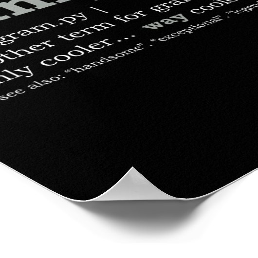 Grampy Design_ Funny Definition  ポスター (角)