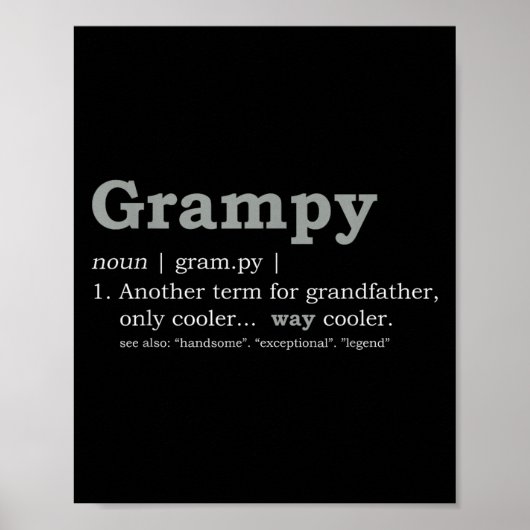 Grampy Design_ Funny Definition  ポスター (正面)