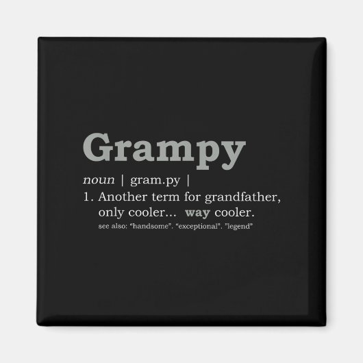 Grampy Design_ Funny Definition マグネット (正面)