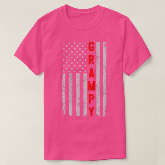 Grampy Funny Fathers Day Vintage Patriotic America Tシャツ (デザイン正面)