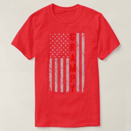 Grampy Funny Fathers Day Vintage Patriotic America Tシャツ (デザイン正面)