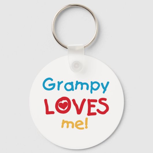 Grampy Loves Me Tシャツとギフト キーホルダー (正面)