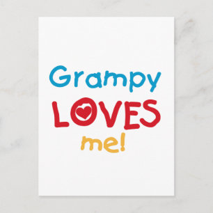 Grampy Loves Me Tシャツとギフト ポストカード