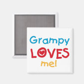 Grampy Loves Me Tシャツとギフト マグネット (正面/裏面)