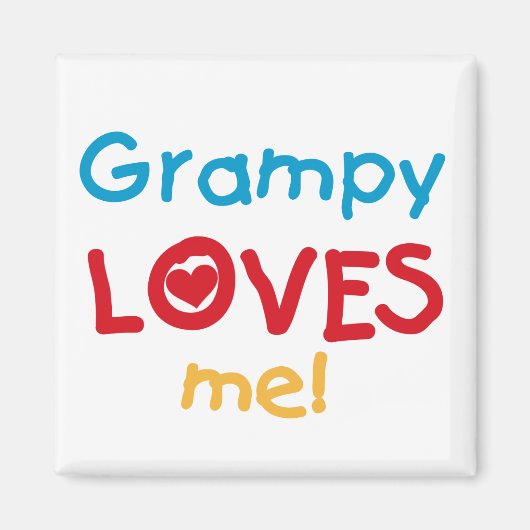 Grampy Loves Me Tシャツとギフト マグネット (正面)