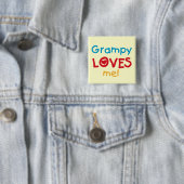 Grampy Loves Me Tシャツとギフト 缶バッジ (インサイチュ)
