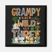 Grampy Of The Wild &amp; Three Zoo 3rd Birthday Sa マグネット (正面)