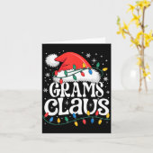 Grams Claus Funny Xmas Christmas Grandma Holiday S カード (黄色い花)