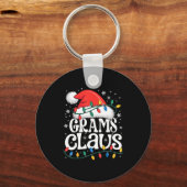 Grams Claus Funny Xmas Christmas Grandma Holiday S キーホルダー (正面)