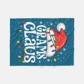 Grams Claus Funny Xmas Christmas Grandma Holiday S フリースブランケット (正面(横))