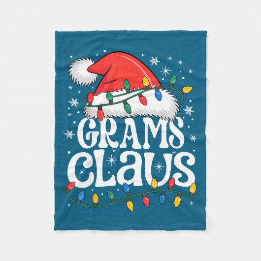 Grams Claus Funny Xmas Christmas Grandma Holiday S フリースブランケット (正面)