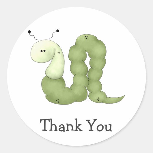 Gram's Garden ・ Green Worm ラウンドシール (正面)