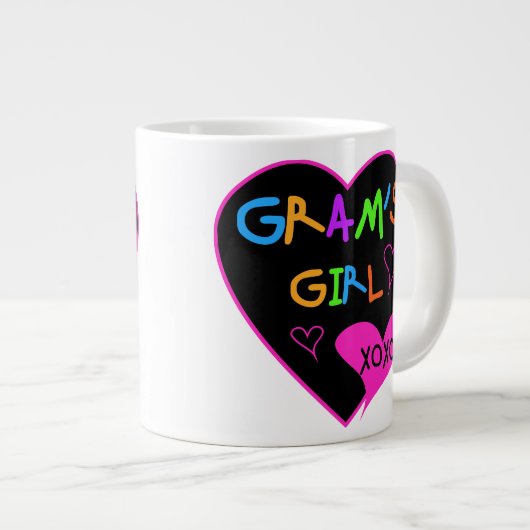 Gram's Girl Tカスタムシャツ,マグカップ,ボタン,ケース ジャンボコーヒーマグカップ (正面右)