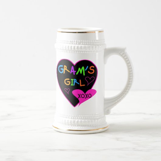 Gram's Girl Tカスタムシャツ，マグカップ，ボタン，ケース ビールジョッキ (右)